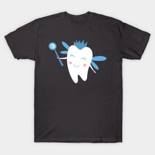 Tooth Fairy on Blue T-Shirt